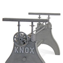 KNOX Adjustable Height Industrial Crank Dining Table Base Desk - Steel