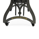 Crescent Industrial Dining Table Base - Adjustable Height - Casters - Cast Iron DIY Rustic Deco