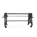Crescent Industrial Dining Table Base - Adjustable Height - Casters - Cast Iron DIY Rustic Deco