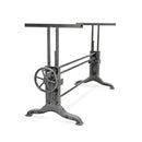 Frederick Adjustable Height Dining Table - Industrial Cast Iron Base - DIY - Rustic Deco Incorporated