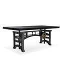 Harvester Industrial Executive Desk - Iron Adjustable Base – Rustic Ebony - Knox Deco - Desks