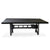 Industrial Dining Table - Cast Iron Base - Adjustable Height - Rustic Ebony - Knox Deco - Tables
