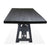 Industrial Dining Table - Cast Iron Base - Adjustable Height - Rustic Ebony - Knox Deco - Tables