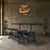 Industrial Dining Table - Cast Iron Base - Adjustable Height - Rustic Ebony - Knox Deco - Tables
