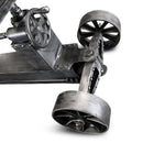 Industrial Trolley Table Desk Base - Iron Wheels - Adjustable Height - DIY - Knox Deco - DIY