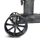 Industrial Trolley Table Desk Base - Iron Wheels - Adjustable Height - DIY - Knox Deco - DIY