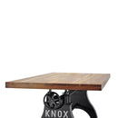 KNOX Adjustable Dining Table - Cast Iron Base - Natural Hardwood Top - Knox Deco - Tables