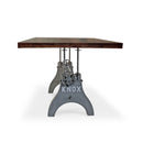 KNOX Adjustable Height Dining Table - Steel Base - 8 ft Walnut Top - Knox Deco - Tables