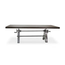 KNOX Adjustable Height Dining Table - Steel Base - 8 ft Walnut Top - Knox Deco - Tables