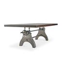 KNOX Adjustable Height Dining Table - Steel Base - 8 ft Walnut Top - Knox Deco - Tables