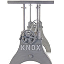 KNOX Adjustable Height Industrial Crank Dining Table Base Desk - Cast Iron - Knox Deco - DIY