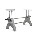 KNOX Adjustable Height Industrial Crank Dining Table Base Desk - Cast Iron - Knox Deco - DIY