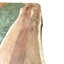 River Run Tabletop Epoxy Resin Live Edge Slab Dining Table Top - Grey 71" - Knox Deco - DIY