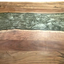 River Run Tabletop Epoxy Resin Live Edge Slab Dining Table Top - Grey 71" - Knox Deco - DIY
