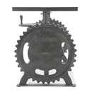 Steampunk Adjustable Dining Table - Iron Crank Base - Glass Tabletop - Knox Deco - Tables