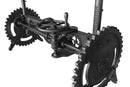 Steampunk Adjustable Dining Table - Iron Crank Base - Natural Finish - Knox Deco - Tables