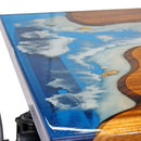 Walnut Burl Dining Tabletop - Blue Ocean River Epoxy - 60 x 36 x 2" - Knox Deco - DIY