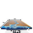 Walnut Burl Dining Tabletop - Blue Ocean River Epoxy - 60 x 36 x 2" - Knox Deco - DIY