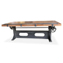 Industrial Adjustable Crank Drafting Desk - Tilt Top - Cast Iron Base 70" - Knox Deco - Desks