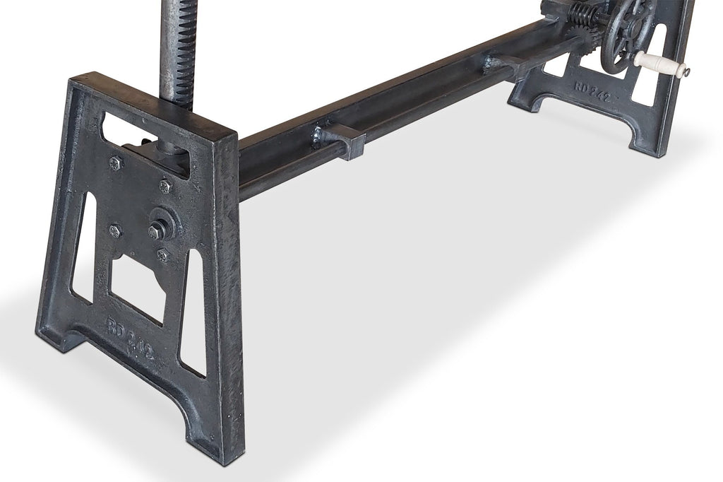 Adjustable Cast Iron Crank Table Base Coffee To Dining Desk Workbench DIY Knox Deco