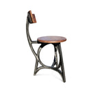 Art Deco Industrial Dining Chair - Iron and Solid Wood - Pair - Knox Deco - Seating