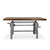 Crescent Writing Table Desk - Adjustable Height Metal Base - Natural Top - Knox Deco - Desks