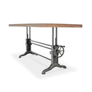 Frederick Adjustable Height Dining Table Desk - Cast Iron - Natural - Knox Deco - Dining Table