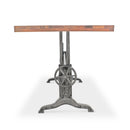 Frederick Adjustable Height Dining Table Desk - Cast Iron - Rustic Natural - Knox Deco - Dining Table