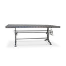 Frederick Adjustable Height Dining Table Desk - Cast Iron - Steel Top - Knox Deco - Dining Table