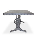 Frederick Adjustable Height Dining Table Desk - Cast Iron - Steel Top - Knox Deco - Dining Table