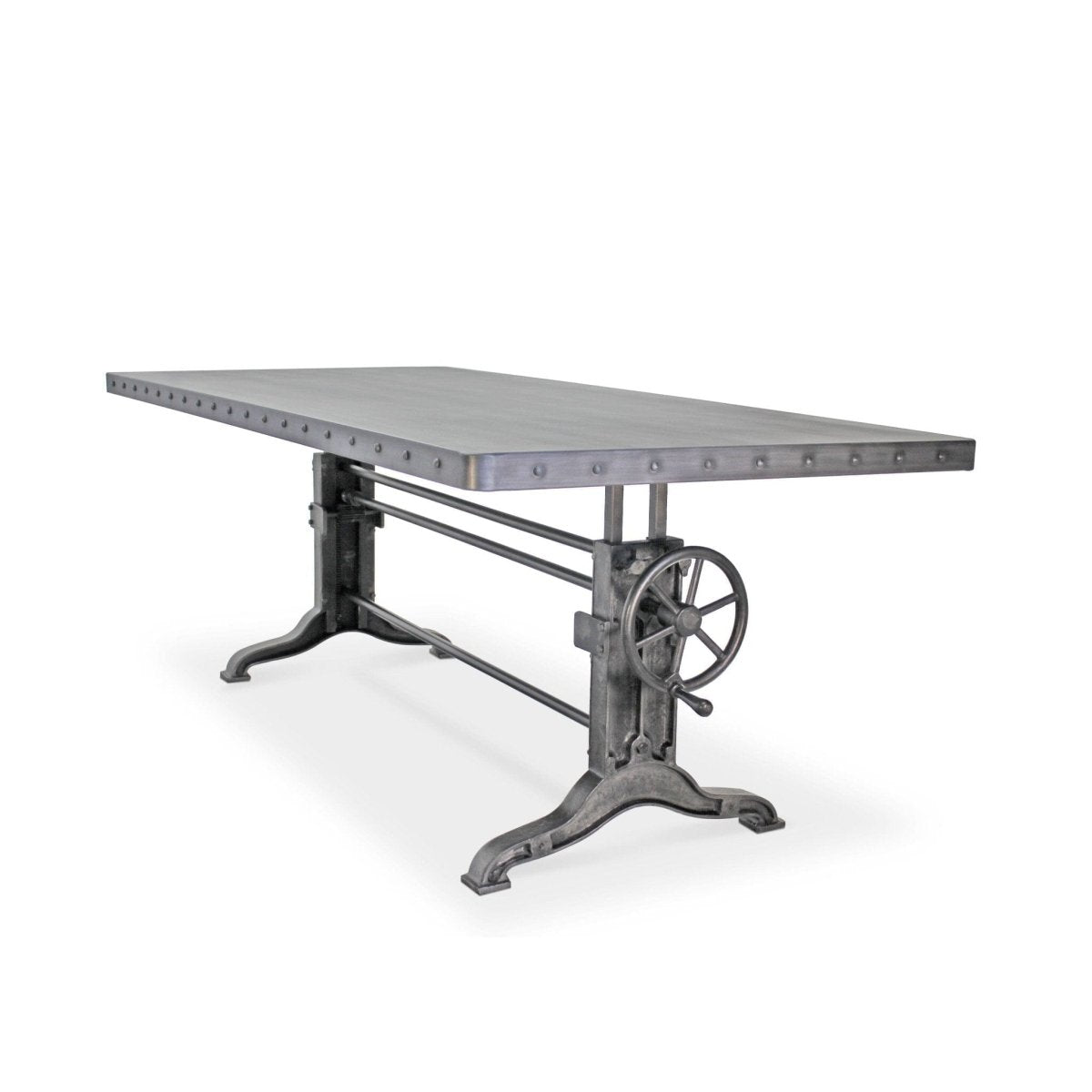 Frederick Adjustable Height Dining Table Desk - Cast Iron - Steel