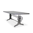 Frederick Adjustable Height Dining Table Desk - Cast Iron - Steel Top - Knox Deco - Dining Table