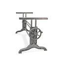 Frederick Adjustable Height Dining Table - Industrial Cast Iron Base - DIY - Knox Deco - DIY