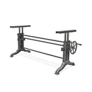 Frederick Adjustable Height Dining Table - Industrial Cast Iron Base - DIY - Knox Deco - DIY