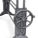 Frederick Adjustable Height Dining Table - Industrial Cast Iron Base - DIY - Knox Deco - DIY