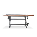 French Industrial Writing Table Drafting Desk - Sit Stand Adjustable - Tilt Top - Knox Deco - Desks
