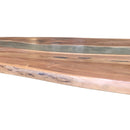 River Run Tabletop Epoxy Resin Live Edge Slab Dining Table Top - Grey 71" - Knox Deco - DIY