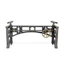 Harvester Industrial Dining Table Desk - Cast Iron Adjustable Base - DIY - Knox Deco - Tables