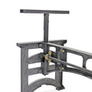 Harvester Industrial Dining Table Desk - Cast Iron Adjustable Base - DIY - Knox Deco - Tables