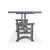 Harvester Industrial Executive Desk - Cast Iron Adjustable Base – Steel Top - Knox Deco - Desks