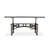 Harvester Industrial Executive Desk - Cast Iron Adjustable Base – Steel Top - Knox Deco - Desks