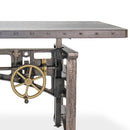 Harvester Industrial Executive Desk - Cast Iron Adjustable Base – Steel Top - Knox Deco - Desks