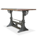 Industrial Adjustable Height Drafting Desk - Tilting Top - Cast Iron Base - Knox Deco - Desks