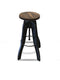 Industrial Adjustable Metal Bar Stool - Counter to Bar Height - Knox Deco - Seating