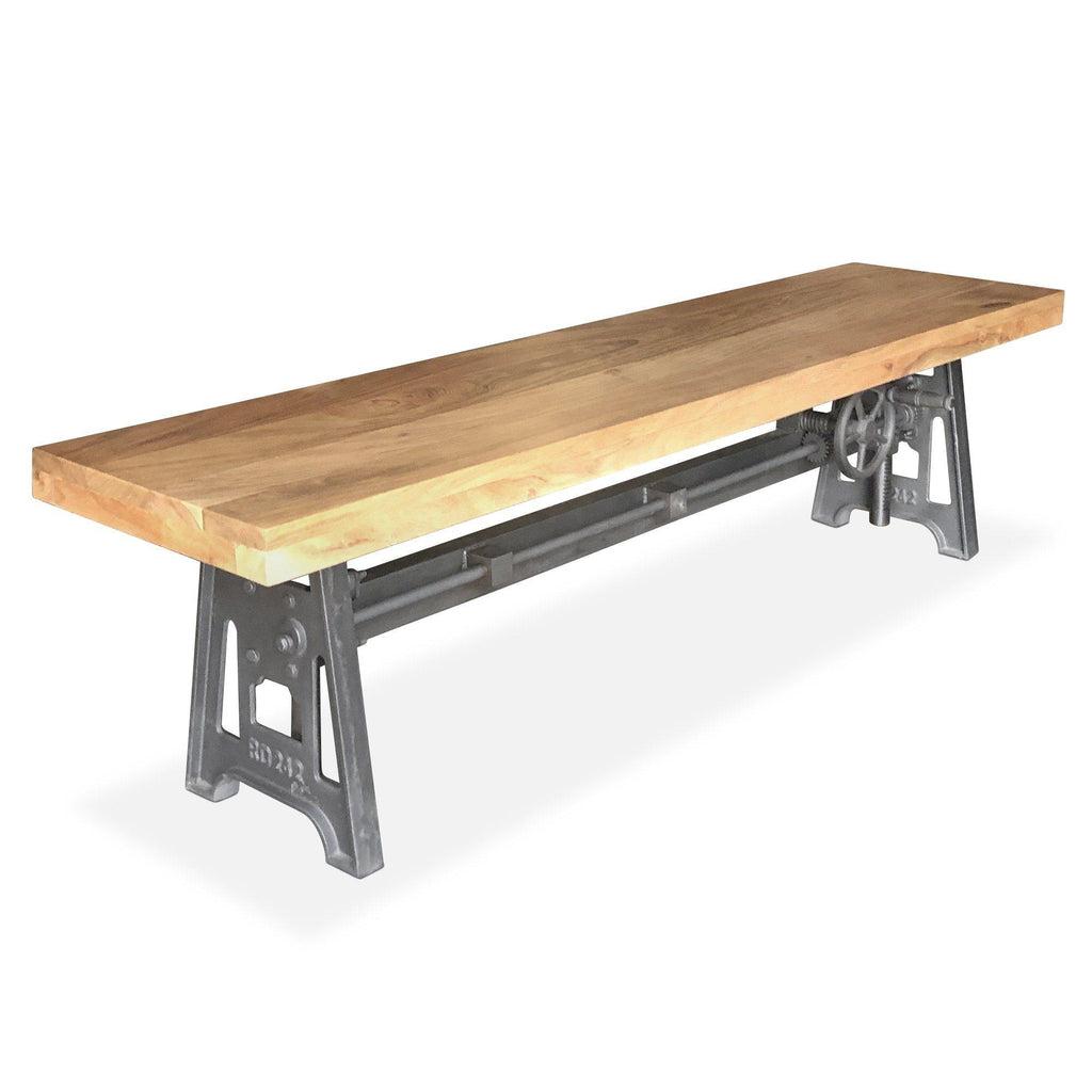 Industrial metal dining discount bench