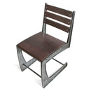 Zing Industrial Dining Chair - Rugged Steel Frame - Hardwood Seat - Pair - Knox Deco - Seating