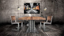 Zing Industrial Dining Chair - Rugged Steel Frame - Hardwood Seat - Pair - Knox Deco - Seating