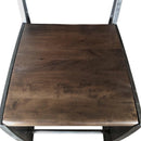 Zing Industrial Dining Chair - Rugged Steel Frame - Hardwood Seat - Pair - Knox Deco - Seating