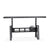 Industrial Writing Table Desk - Adjustable Height Iron Base - Steel Top - Knox Deco - Desks