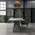 Industrial Writing Table Desk - Adjustable Height Iron Base - Steel Top - Knox Deco - Desks